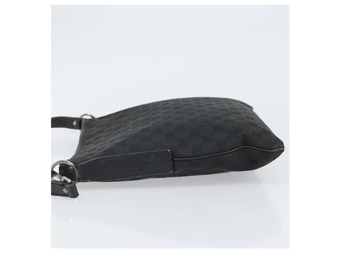 Borsa a Spalla GG Canvas Gucci Nera Argento 113013 Auth 170306 Nero - vista 5