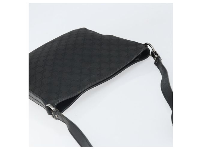 Borsa a Spalla GG Canvas Gucci Nera Argento 113013 Auth 170306 Nero - vista 6
