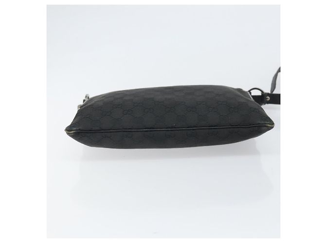 Borsa a Spalla GG Canvas Gucci Nera Argento 113013 Auth 170306 Nero - vista 9
