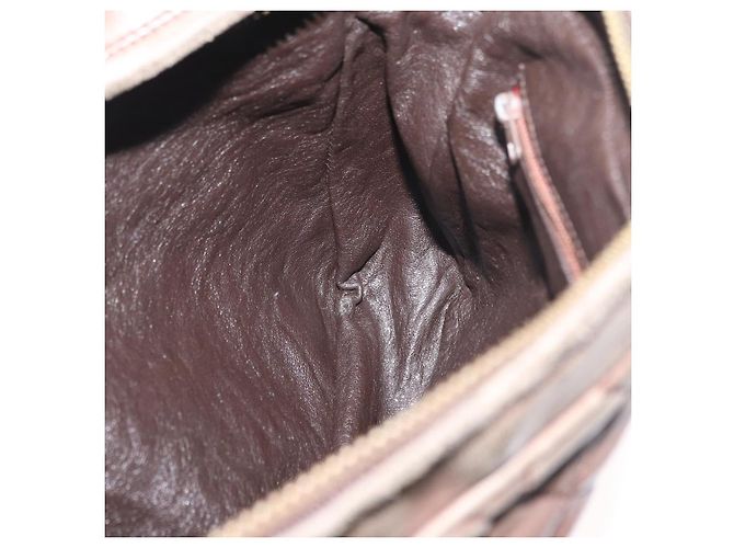 CHANEL Matelassé COCO Marca Borsa a Spalla Pelle Marrone Oro CC Auth hk3336 D'oro - vista 18