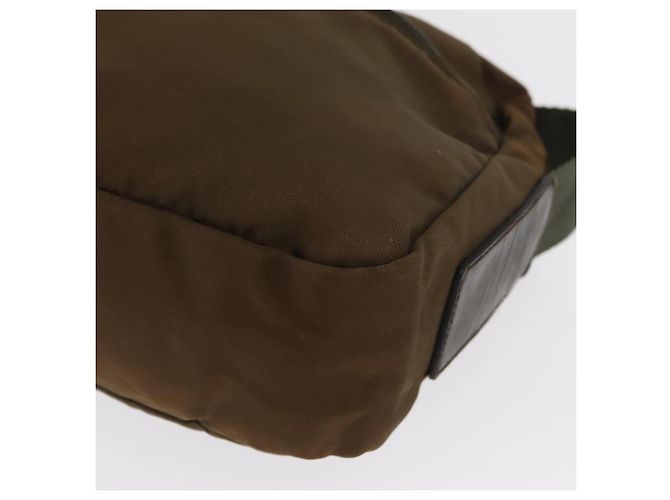 Borsa a Spalla Prada in Nylon Marrone Auth hk3352 - vista 11