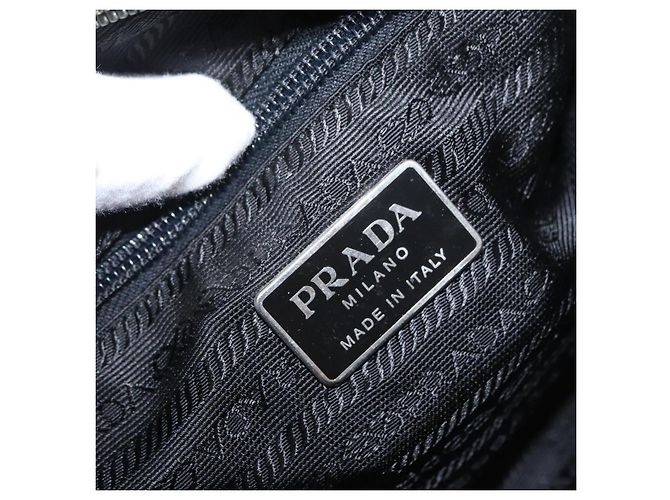 Borsa a Spalla Prada in Nylon Marrone Auth hk3352 - vista 16