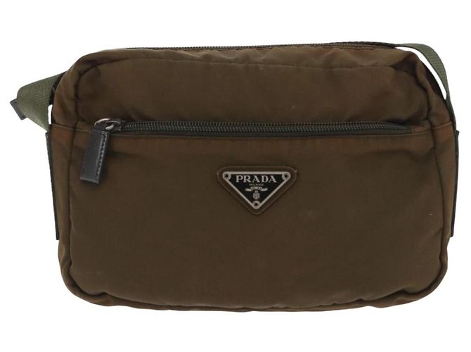 Borsa a Spalla Prada in Nylon Marrone Auth hk3352 - vista 2