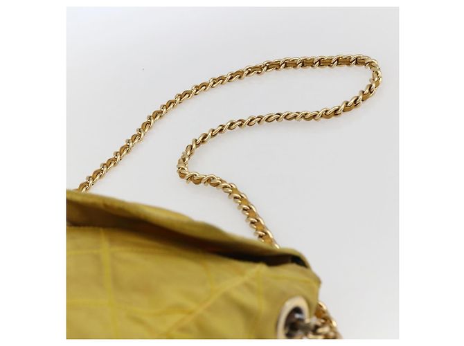 PRADA Borsa a Spalla con Catena Nylon Giallo Oro Auth bs33172 D'oro - vista 8