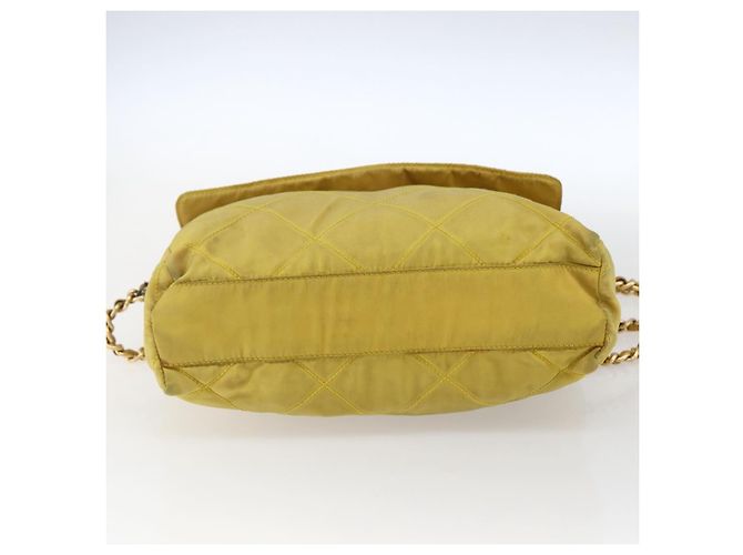 PRADA Borsa a Spalla con Catena Nylon Giallo Oro Auth bs33172 D'oro - vista 9