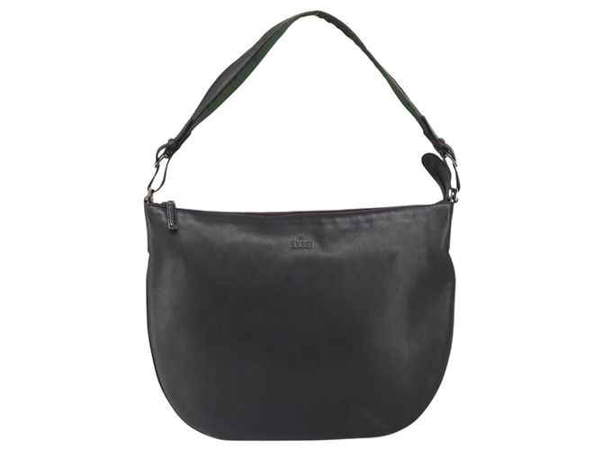 Borsa a Spalla GG Canvas Gucci Nera Argento 001 1206 Auth ep13300 Nero - vista 2