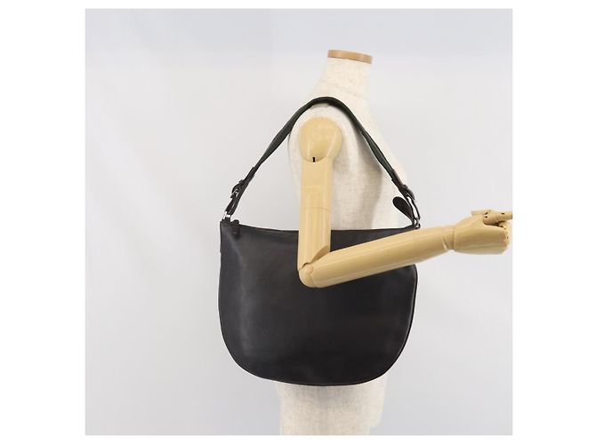 Borsa a Spalla GG Canvas Gucci Nera Argento 001 1206 Auth ep13300 Nero - vista 23