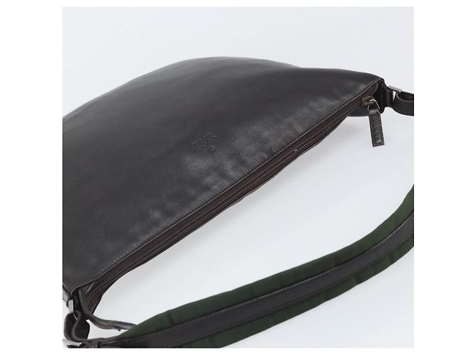 Borsa a Spalla GG Canvas Gucci Nera Argento 001 1206 Auth ep13300 Nero - vista 6