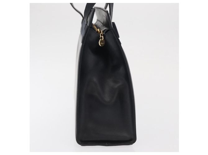Bolsa de Ombro Vala Ribbon em Couro Azul Marinho e Ouro Auth 170410 da Salvatore Ferragamo Dourado - vista 5