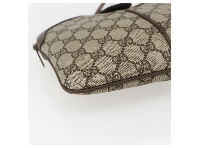 Borsa Sherry Line GG Supreme Web di GUCCI in PVC beige e oro 904 02 047 Auth ka2077 D'oro - vista 11