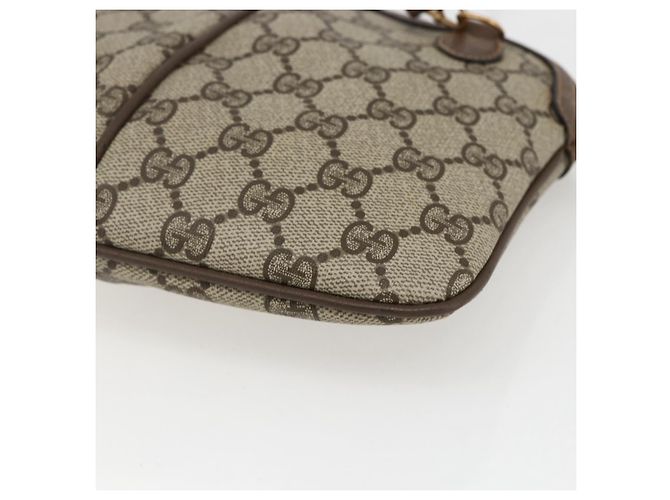 Borsa Sherry Line GG Supreme Web di GUCCI in PVC beige e oro 904 02 047 Auth ka2077 D'oro - vista 12