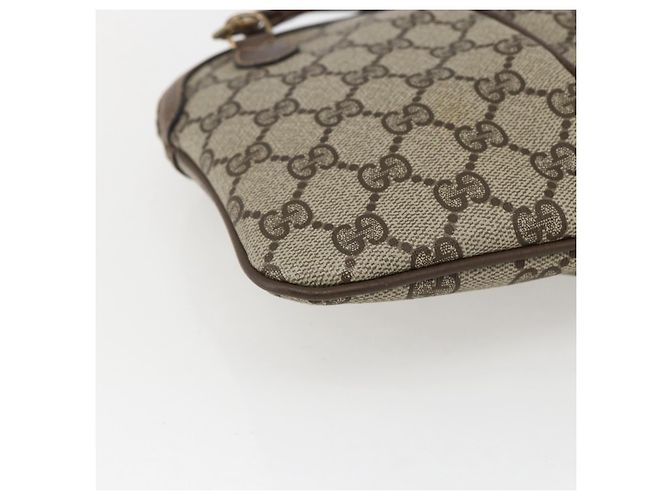 Borsa Sherry Line GG Supreme Web di GUCCI in PVC beige e oro 904 02 047 Auth ka2077 D'oro - vista 13