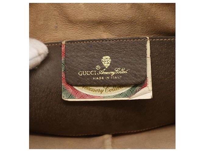 Borsa Sherry Line GG Supreme Web di GUCCI in PVC beige e oro 904 02 047 Auth ka2077 D'oro - vista 15