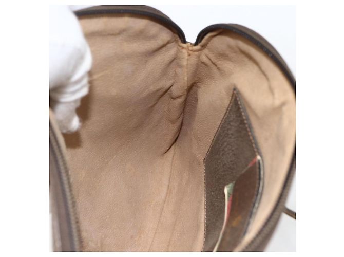 Borsa Sherry Line GG Supreme Web di GUCCI in PVC beige e oro 904 02 047 Auth ka2077 D'oro - vista 18