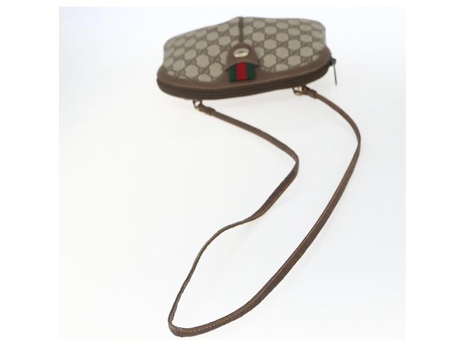 Borsa Sherry Line GG Supreme Web di GUCCI in PVC beige e oro 904 02 047 Auth ka2077 D'oro - vista 7