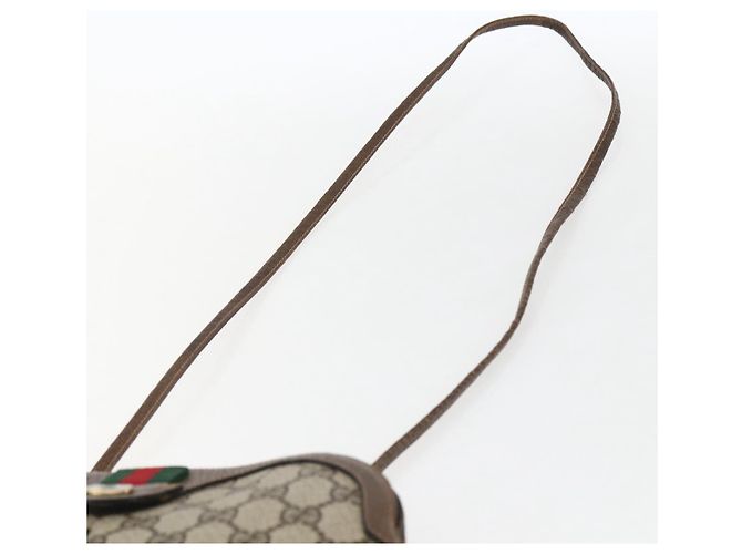 Borsa Sherry Line GG Supreme Web di GUCCI in PVC beige e oro 904 02 047 Auth ka2077 D'oro - vista 8