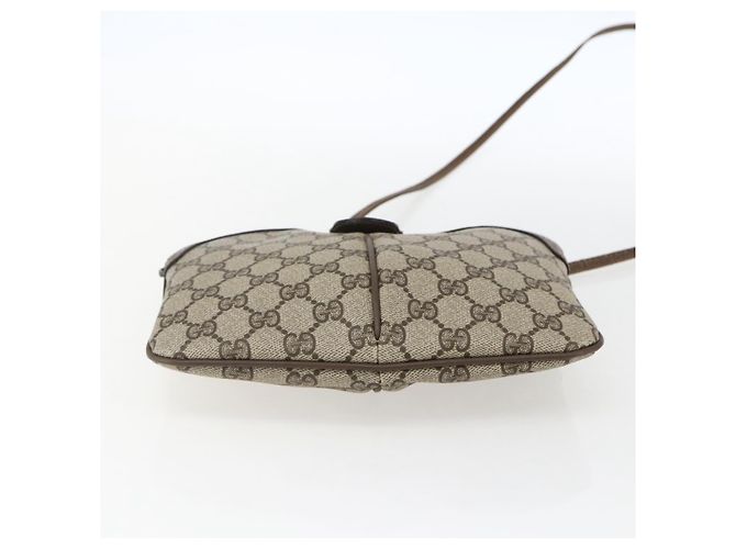 Borsa Sherry Line GG Supreme Web di GUCCI in PVC beige e oro 904 02 047 Auth ka2077 D'oro - vista 9