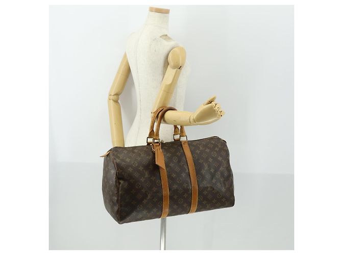 LOUIS VUITTON Borsa Boston Monogram Keepall 45 M41428 Auth LV 165657 Monogramma - vista 23