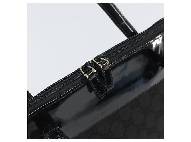 Bolso Tote GG Canvas Gucci Negro Dorado 002 1122 3444 Auth 170298 - vista 14