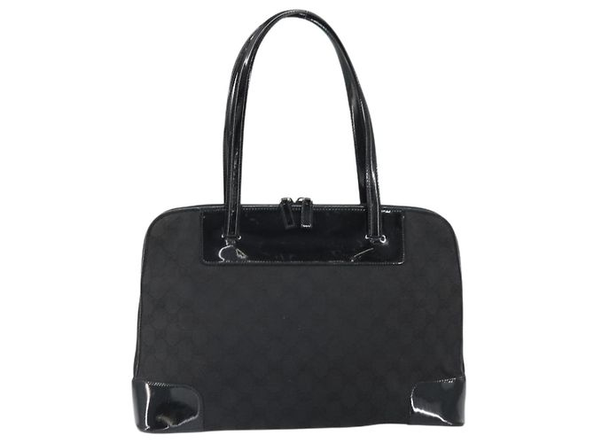 Bolso Tote GG Canvas Gucci Negro Dorado 002 1122 3444 Auth 170298 - vista 2