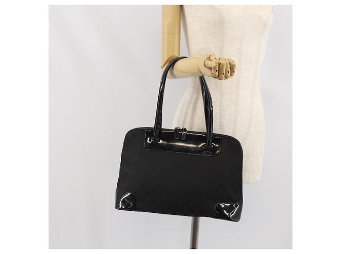 Bolso Tote GG Canvas Gucci Negro Dorado 002 1122 3444 Auth 170298 - vista 22