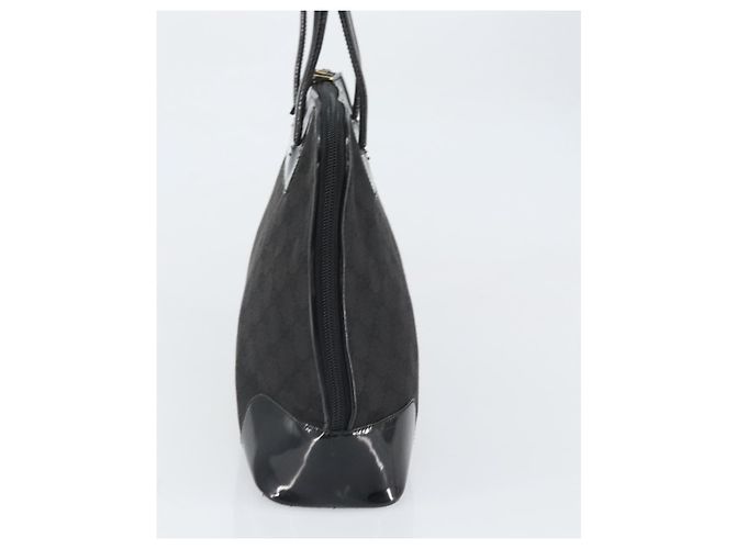 Bolso Tote GG Canvas Gucci Negro Dorado 002 1122 3444 Auth 170298 - vista 4