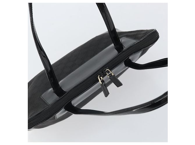 Bolso Tote GG Canvas Gucci Negro Dorado 002 1122 3444 Auth 170298 - vista 6