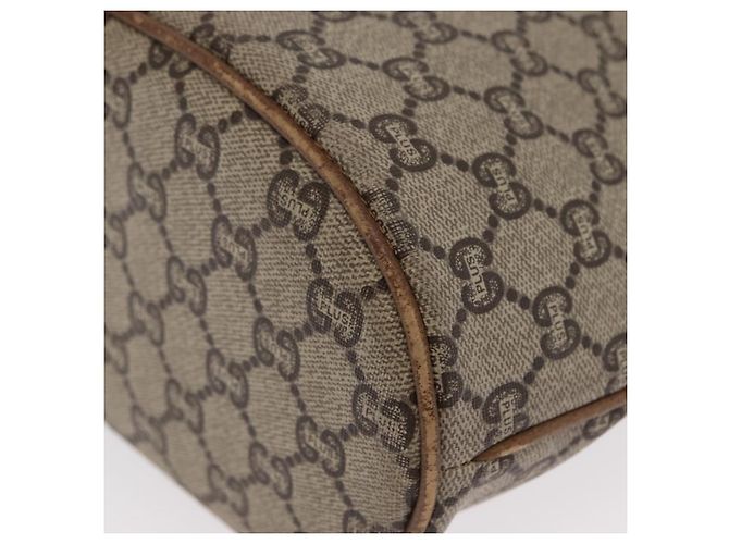Borsa a Spalla GUCCI GG Plus Supreme PVC Beige Oro Auth ka2009 D'oro - vista 11