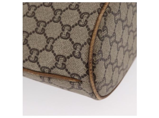 Borsa a Spalla GUCCI GG Plus Supreme PVC Beige Oro Auth ka2009 D'oro - vista 12