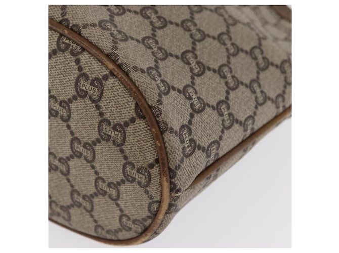 Borsa a Spalla GUCCI GG Plus Supreme PVC Beige Oro Auth ka2009 D'oro - vista 13