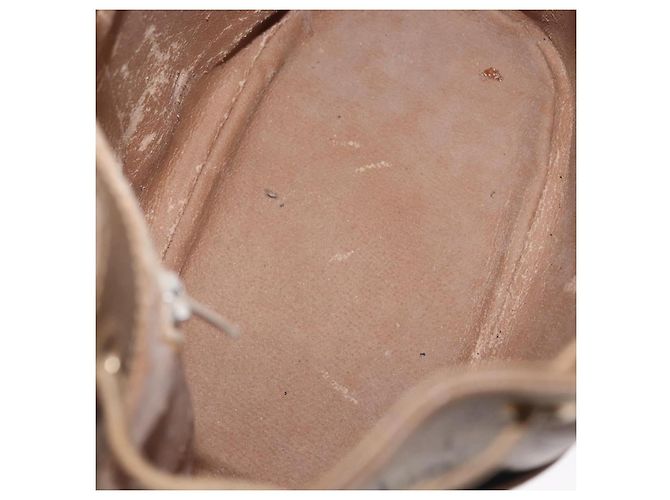 Borsa a Spalla GUCCI GG Plus Supreme PVC Beige Oro Auth ka2009 D'oro - vista 17