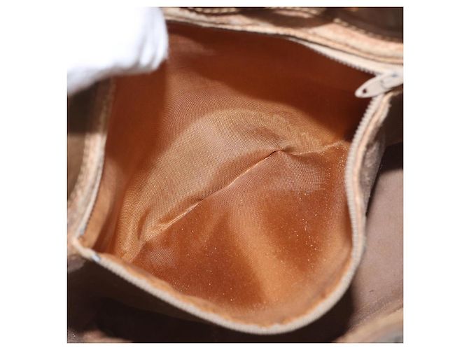 Borsa a Spalla GUCCI GG Plus Supreme PVC Beige Oro Auth ka2009 D'oro - vista 21
