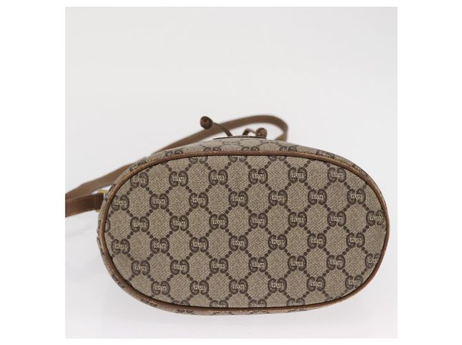 Borsa a Spalla GUCCI GG Plus Supreme PVC Beige Oro Auth ka2009 D'oro - vista 9