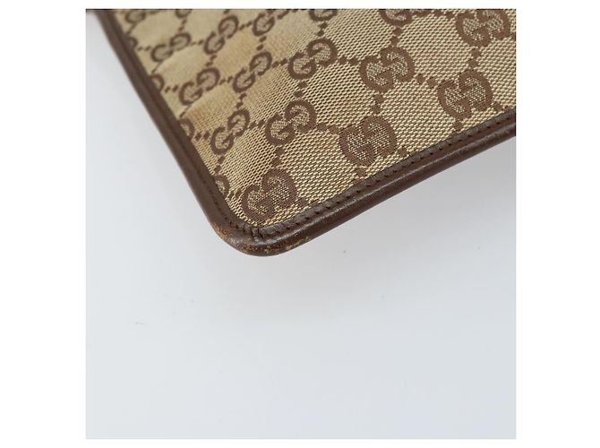 Borsa a Spalla GG Canvas Gucci Beige Argento 27639 Auth 170299 - vista 11