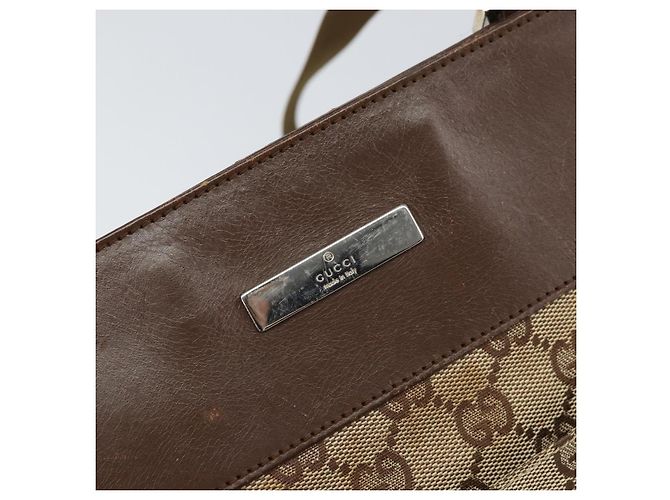Borsa a Spalla GG Canvas Gucci Beige Argento 27639 Auth 170299 - vista 15