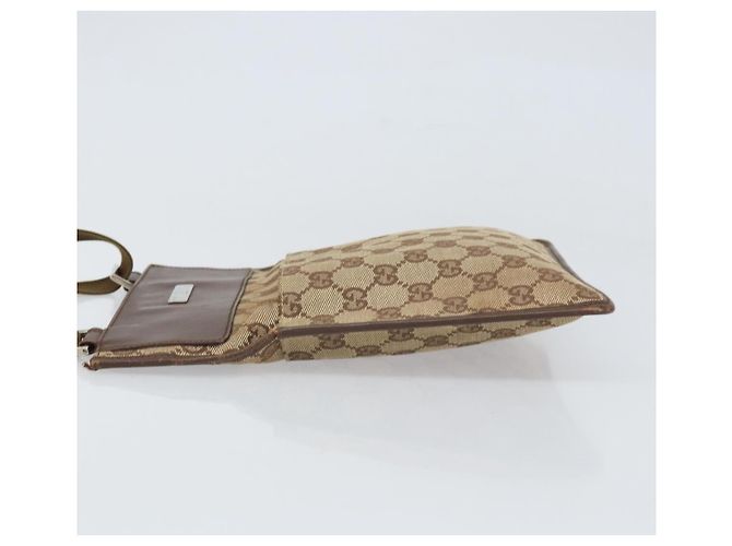 Borsa a Spalla GG Canvas Gucci Beige Argento 27639 Auth 170299 - vista 5