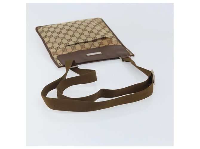 Borsa a Spalla GG Canvas Gucci Beige Argento 27639 Auth 170299 - vista 7