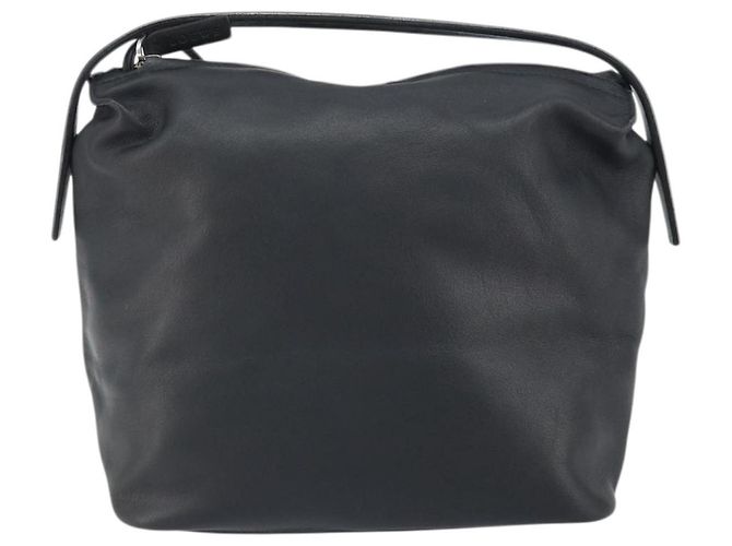 Borsa a mano LOEWE in pelle nera argento autentica 169484 Nero - vista 13