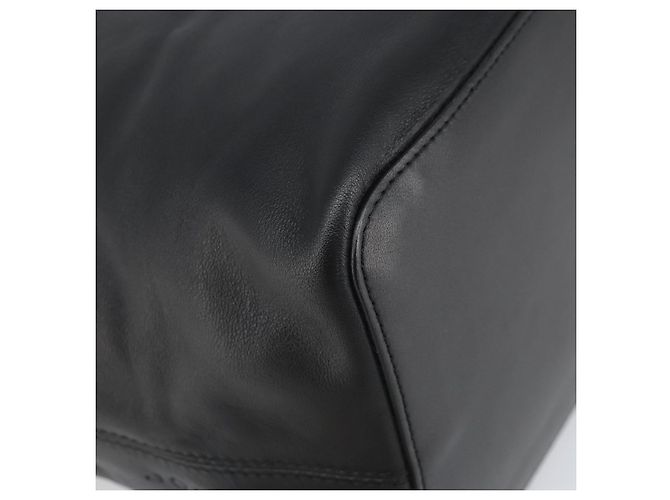 Borsa a mano LOEWE in pelle nera argento autentica 169484 Nero - vista 14