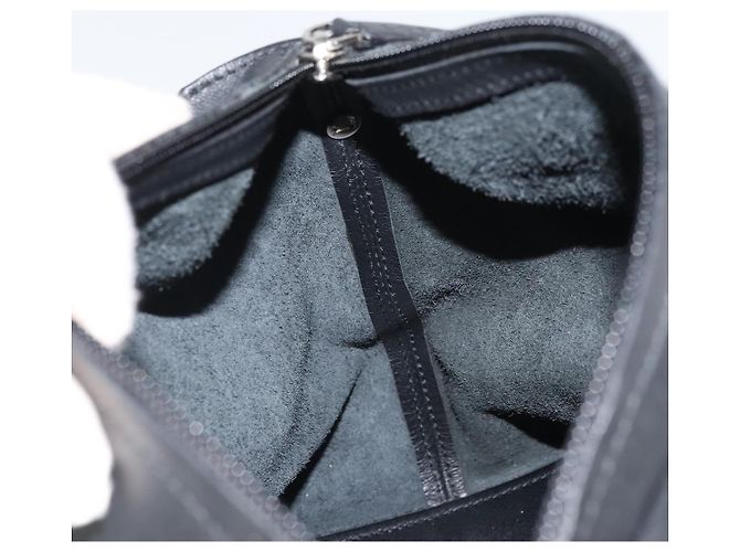 Borsa a mano LOEWE in pelle nera argento autentica 169484 Nero - vista 17