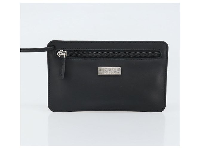 Borsa a mano LOEWE in pelle nera argento autentica 169484 Nero - vista 19