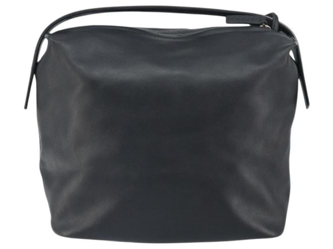 Borsa a mano LOEWE in pelle nera argento autentica 169484 Nero - vista 2