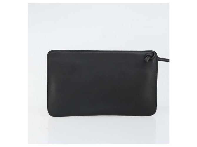 Borsa a mano LOEWE in pelle nera argento autentica 169484 Nero - vista 20