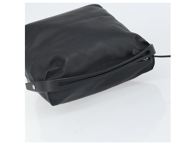 Borsa a mano LOEWE in pelle nera argento autentica 169484 Nero - vista 7