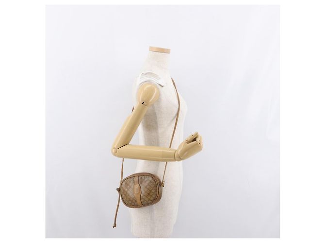 Céline Borsa a Spalla in Tela Macadam CELINE PVC Beige Auth bs33070 - vista 19