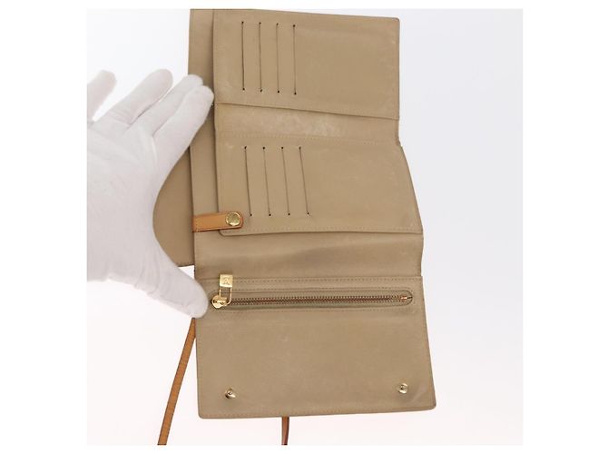 LOUIS VUITTON Cartera Walker Monogram Vernis Beige M91074 LV Auth ep13003 - vista 16