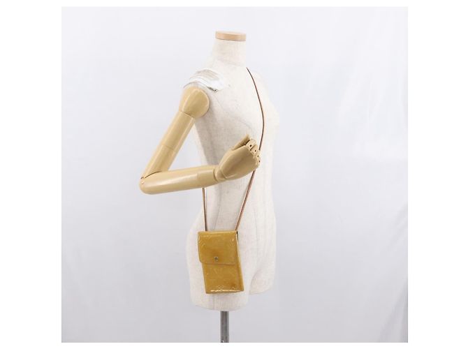 LOUIS VUITTON Cartera Walker Monogram Vernis Beige M91074 LV Auth ep13003 - vista 22