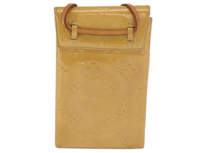 LOUIS VUITTON Cartera Walker Monogram Vernis Beige M91074 LV Auth ep13003 - vista 3
