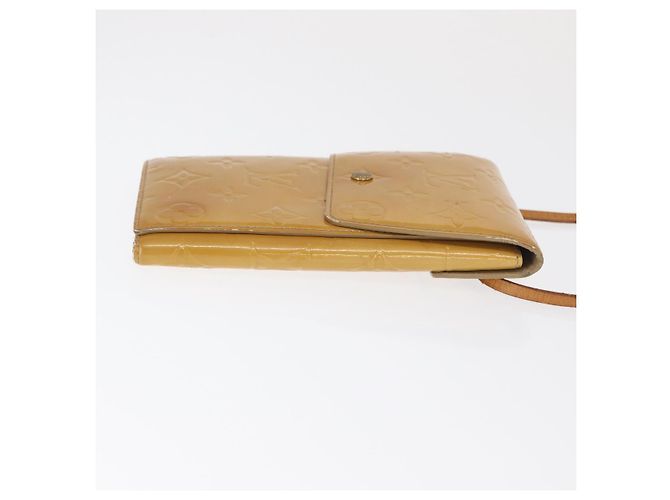 LOUIS VUITTON Cartera Walker Monogram Vernis Beige M91074 LV Auth ep13003 - vista 4