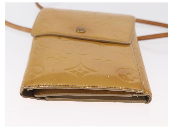 LOUIS VUITTON Cartera Walker Monogram Vernis Beige M91074 LV Auth ep13003 - vista 9